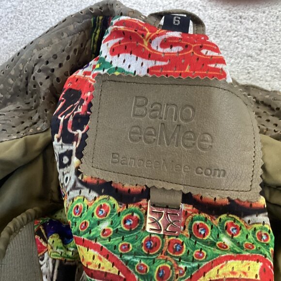 Bano eeMee Olive Leather Moto Jacket - Picture 11 of 11
